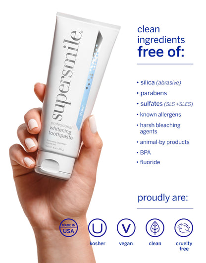 Supersmile Original Mint Whitening Toothpaste, 8 Oz, Whitens 6 Shades