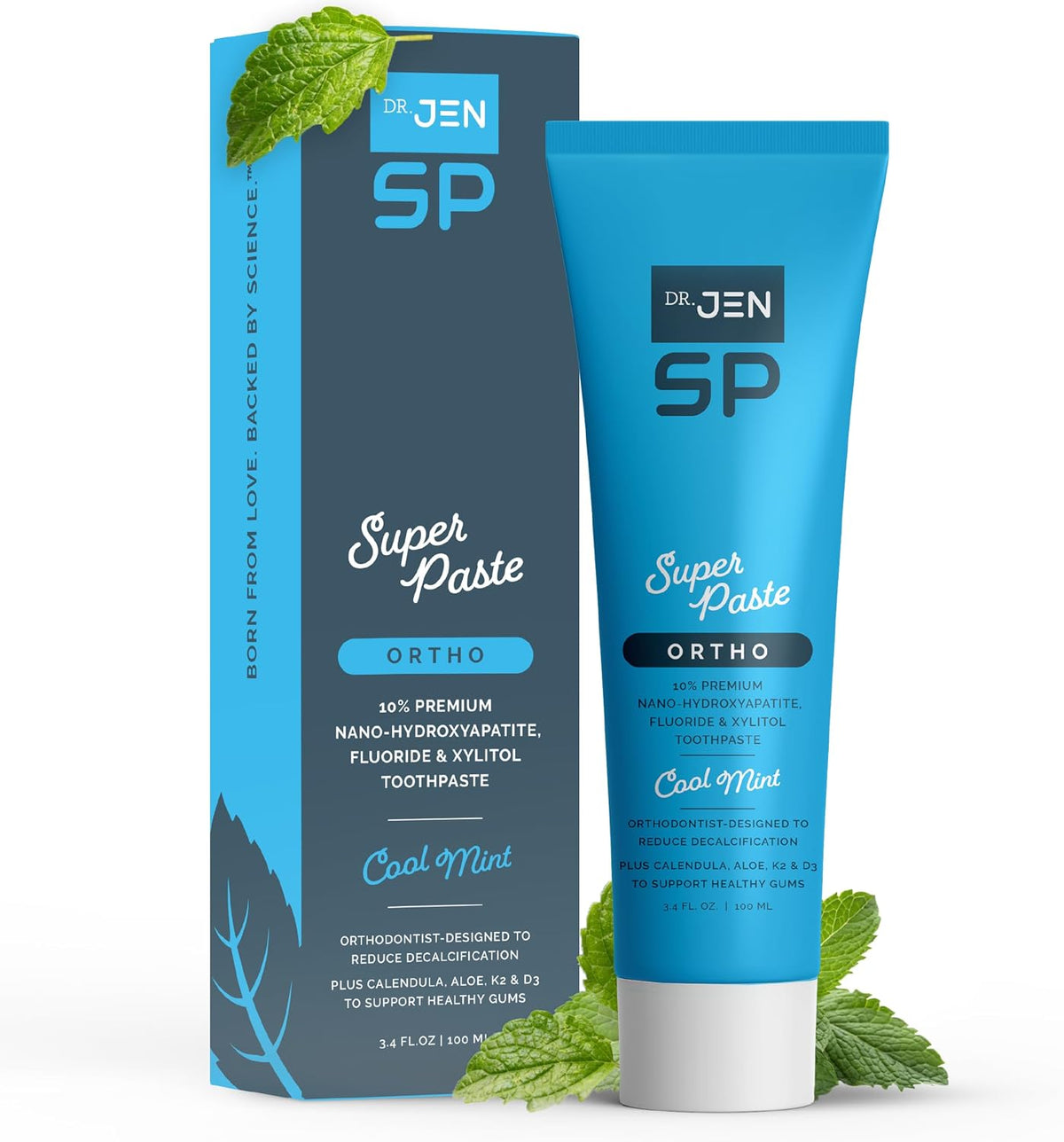 Dr. Jen Ortho Super Paste Toothpaste, 10% Nano Hydroxyapatite