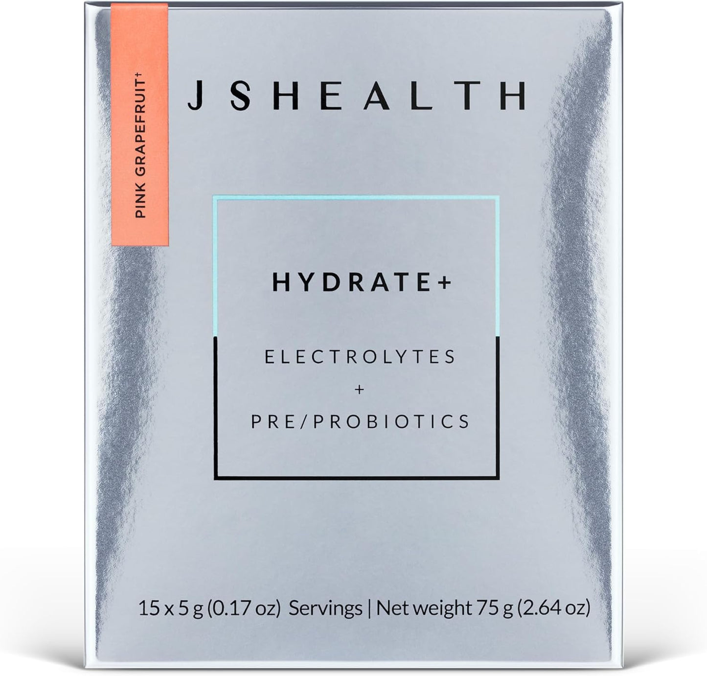 JSHealth Vitamins Hydrate+ Electrolyte Powder Packets for Women with Probiotics – Nutritionist Formulated by Jessica Sepel – Hydration Drink Mix – Pink Grapefruit, 15 Sticks