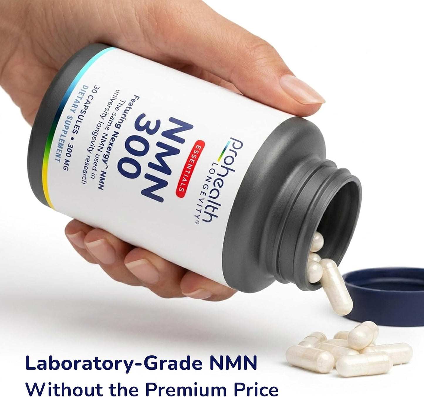 ProHealth Longevity Essentials NMN 300 (300mg, 30 Capsules) - Featuring Nexergy™ NMN 300mg Supplement, NAD+ Precursor, Dietary Supplement, Cellular Health, Metabolism Support