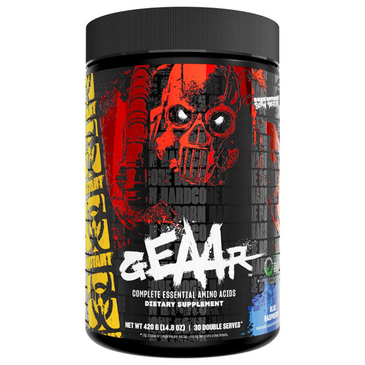 Mutant GEAAR - 9.4g of EAA Powder + Arginine, 7g BCAAs, 4g Leucine, Electrolytes, Coconut Water, 30 Servings - Fruit Punch