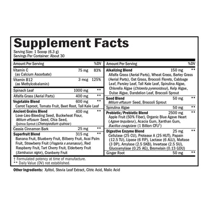 Super Greens Powder Superfood - Greens Powder with Probiotics Prebiotics Digestive