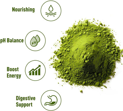 Unleash’d Organic Barley Grass Powder 16 oz – 100% Pure Organic Superfood, Nutrient-Rich Greens with Vitamins, Minerals & Fiber
