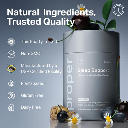 Proper The Blues Sleep Aid - Magnesium Sleep Drink Mix with Melatonin GABA