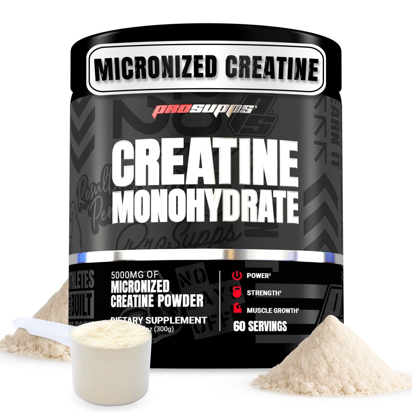 ProSupps Creatine Monohydrate Powder for Men & Women, Unflavored - 5000,mg of Micronized Creatine - Gym Workout Supplement for Muscle Gain & Recovery - Sugar-Free, Soy & Gluten-Free - 60 Servings