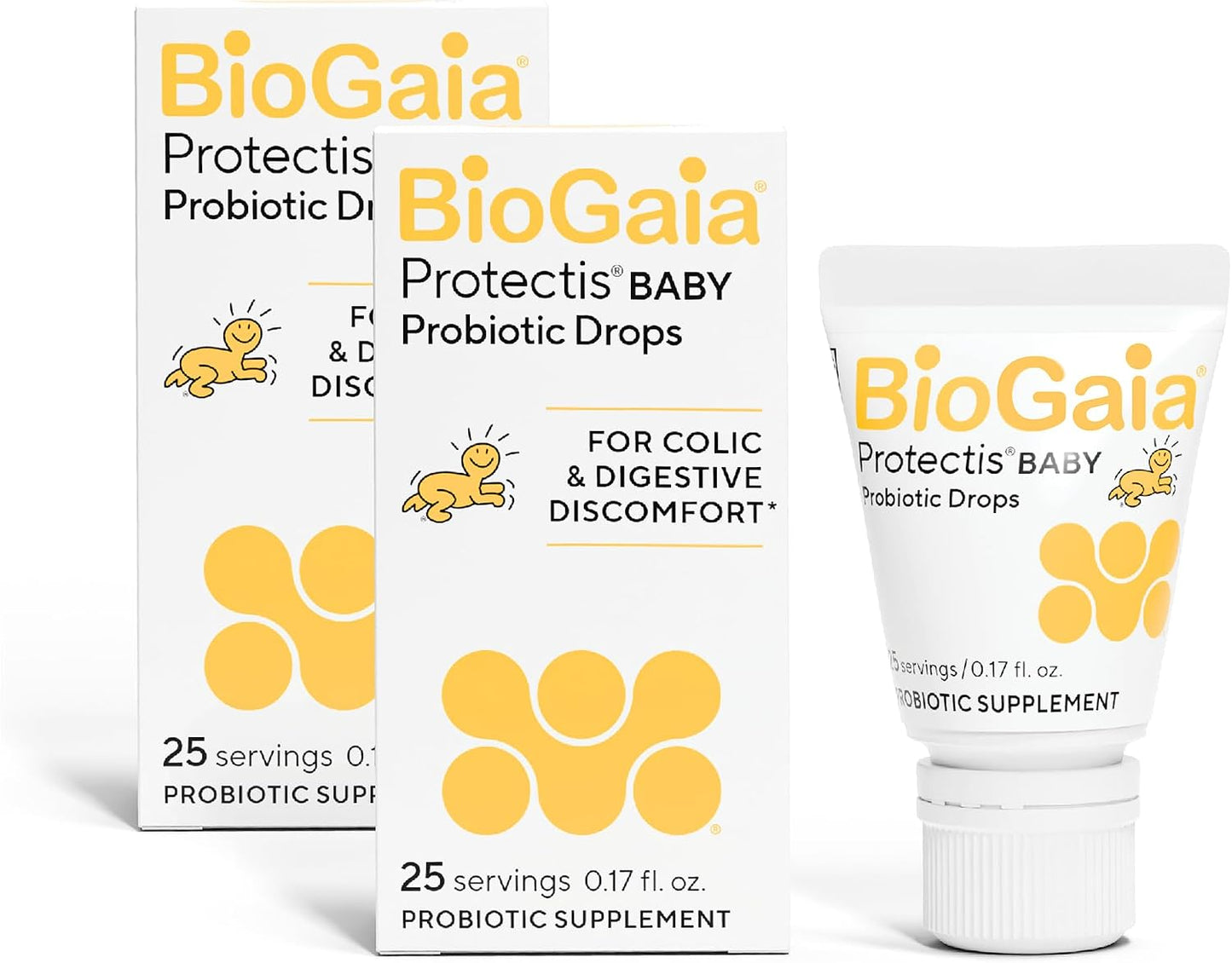 BioGaia Baby Probiotic Drops | Colic & Gas Relief | Safe for Newborns | Pediatrician-recommended | Ease Crying, Fussing, Colic, Gas, Spit-ups & Occasional Constipation | 5mL 2-pack