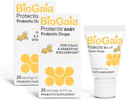 BioGaia Baby Probiotic Drops | Colic & Gas Relief | Safe for Newborns | Pediatrician-recommended | Ease Crying, Fussing, Colic, Gas, Spit-ups & Occasional Constipation | 5mL 2-pack
