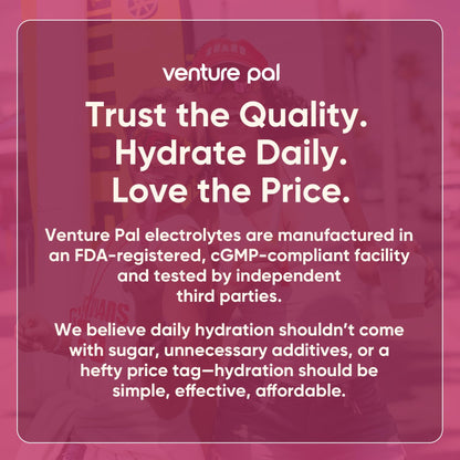 Venture Pal Sugar Free Electrolyte Powder, Liquid Daily IV Hydration Packet | 7 Electrolytes & 5 Vitamins, Electrolytes Dink Mix for Party Recovery & Instantly Hydration, Vegan, Keto-Friendly, 16 Sticks