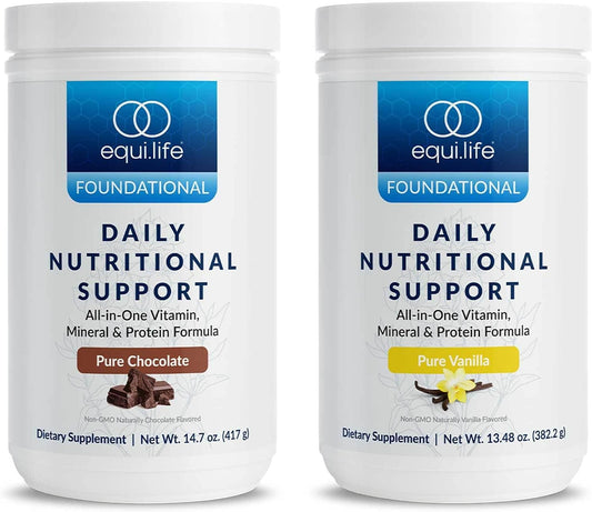 Equilife Daily Nutritional Support Bundle, Chocolate & Vanilla, 28 Servings