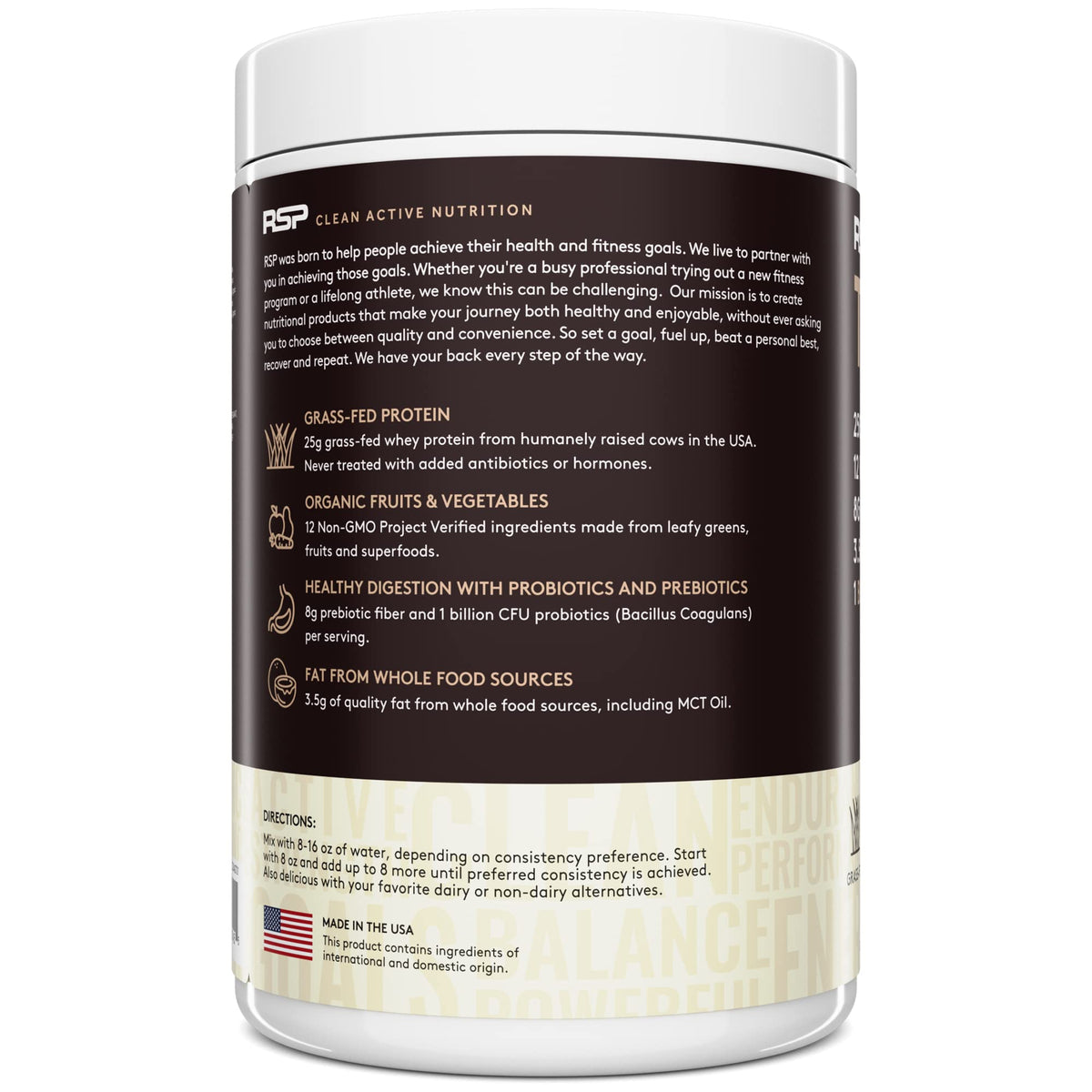 TrueFit Meal Replacement Shake Protein Powder, Grass Fed Whey + Organic Fruits