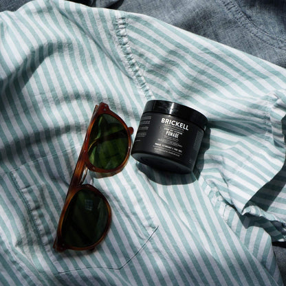 Brickell Men's Products Strong Hold Texturizing Pomade For Men, Pliable Hair Styling Fiber Pomade, With Hydrolyzed Proteins, Argan Oil, and Kaolin, 2 Ounce, Scented