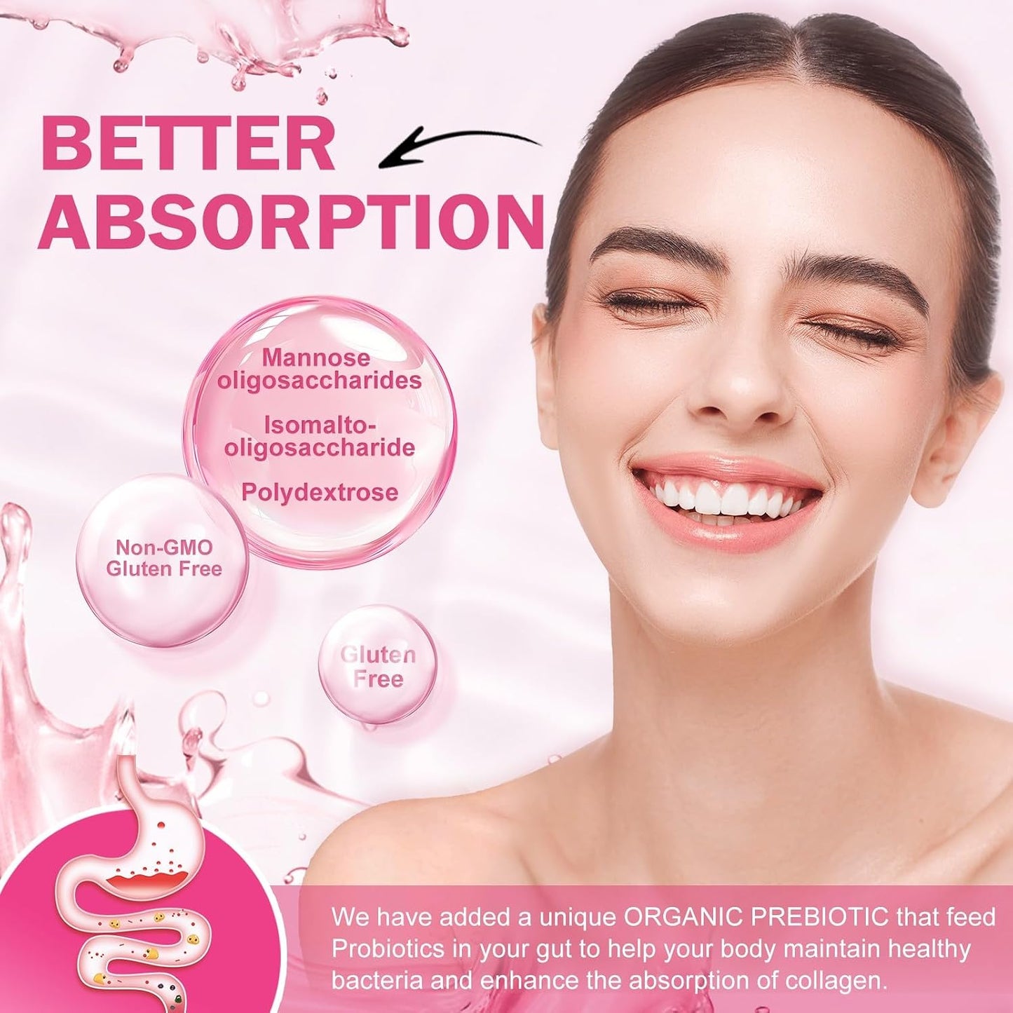 NATURE TARGET Multi Collagen Peptides Powder, 30 Stick Packs | Type I, II, III, V, X, Enhanced Absorption Hydrolyzed, With Prebiotics, Sugar-Free, Skin Hair Nail & Joint Support, Non-GMO