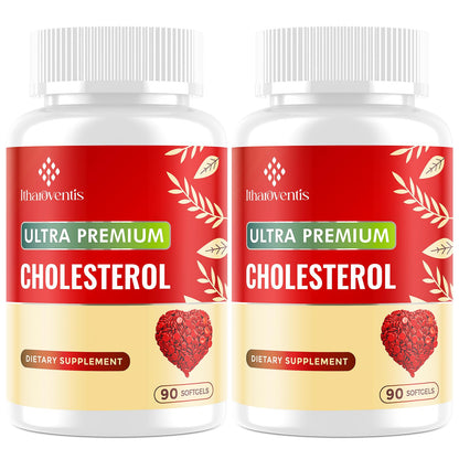 Itharoventis Plant Sterols Supplement with Red Yeast Rice | Advanced Formula with Omega-3, Bergamot & Garlic, 90 Softgels