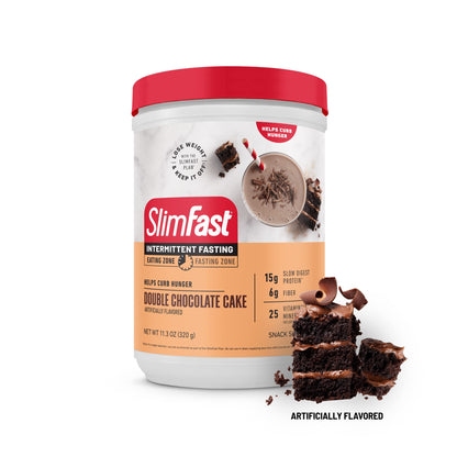 SlimFast Intermittent Fasting, Casein Protein Powder, Biotin with Vitamin & Mineral Bend