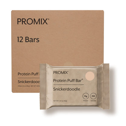 ProMix Nutrition Protein Puff Bars - Variety Pack - Vanilla, Chocolate, Strawberry, Blueberry - Marshmallow Crispy Treat - High Protein & Low Calorie - 12 Bars