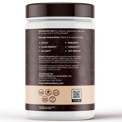 Mushroom Coffee, 90 Servings Organic Mushrooms Instant Coffea, Great Tasting Colombian Keto Coffee, 7 Superfood Mishrooms Lions Mane, Chaga, Reishi, Cordyceps, Maitake, Shiitake, and Turkey Tail