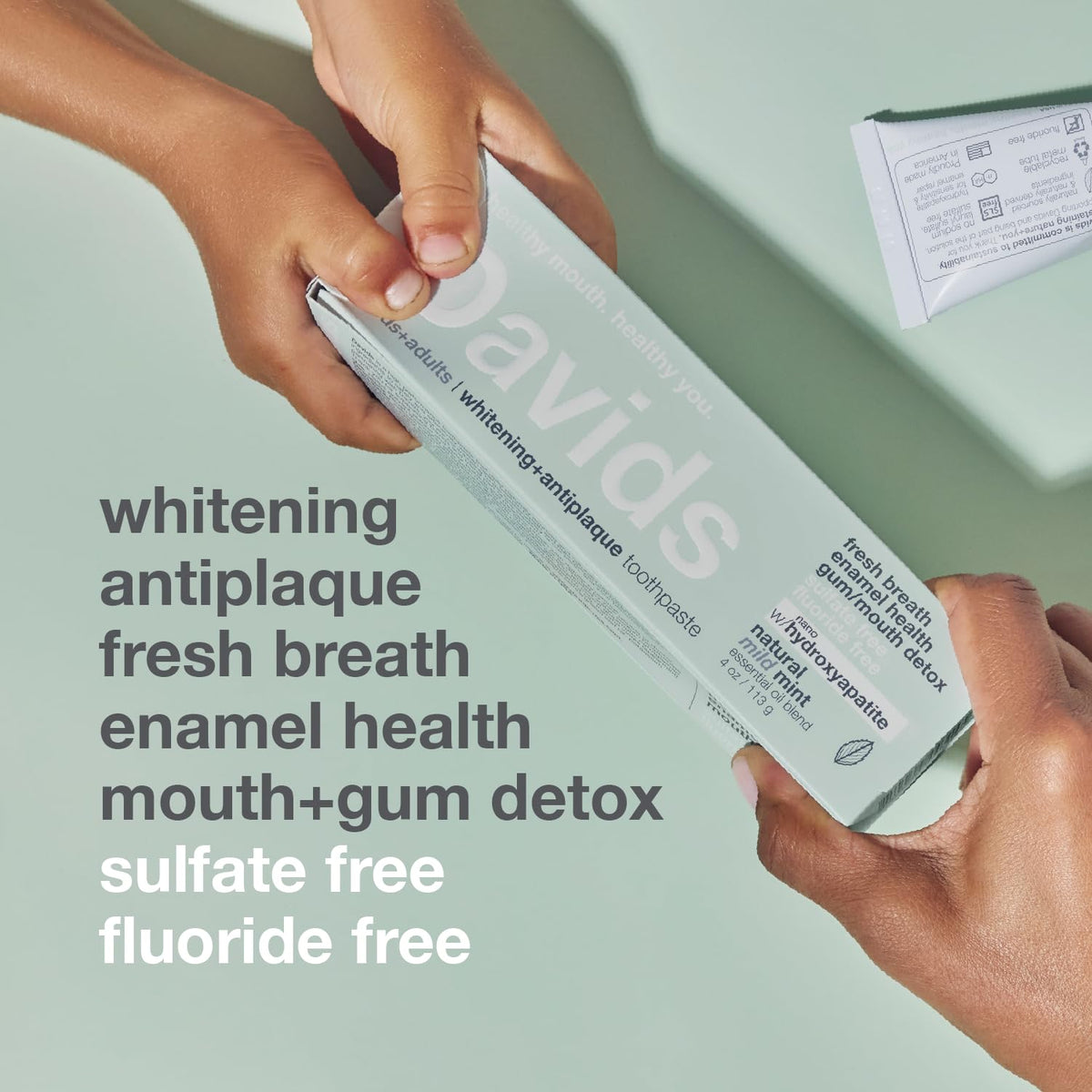 Davids Nano Hydroxyapatite Toothpaste Sensitive + Whitening Peppermint 4oz