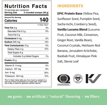 Sprout Living Epic Protein Bundle - Original, Chocolate Maca & Vanilla Lucuma (20-26g Organic Plant-Based Protein Powder, Vegan, Superfoods) | 1lb, 12 Servings