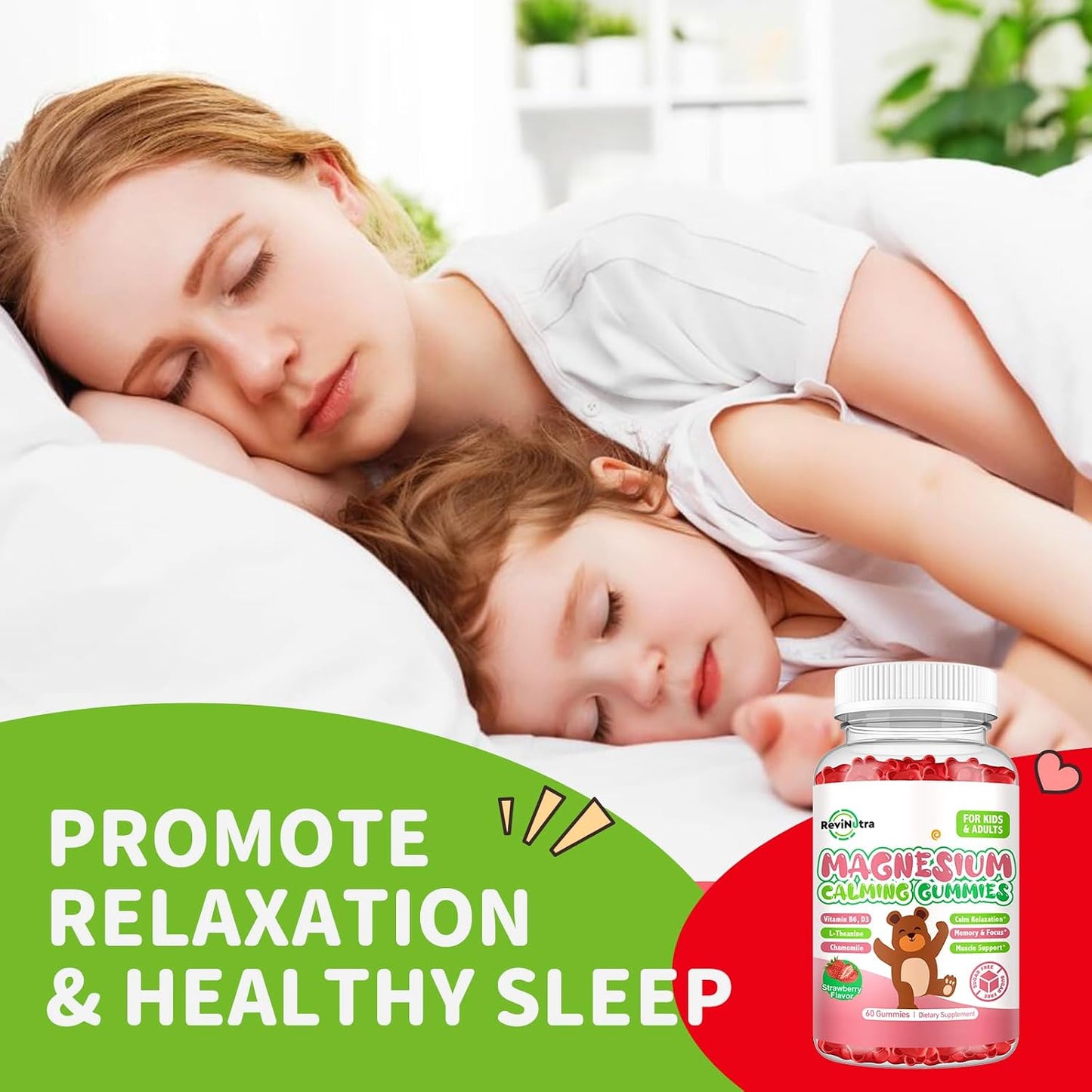 2 Pack Magnesium Gummies for Kids & Adults- Magnesium Glycinate