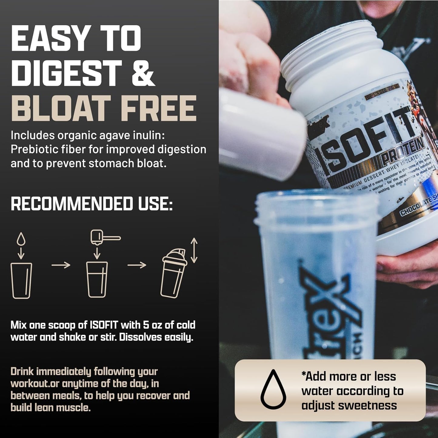 Nutrex Research IsoFit Whey Protein Powder Instantized 100% Whey Protein Isolate (30 Servings (Pack of 1), Vanilla Bean Ice Cream)