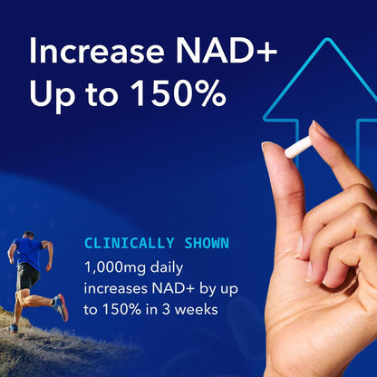 TRU NIAGEN Patented NAD+ Supplement | Nicotinamide Riboside (NR) | 30-1000mg Servings (2x500mg, Take 2 Daily)