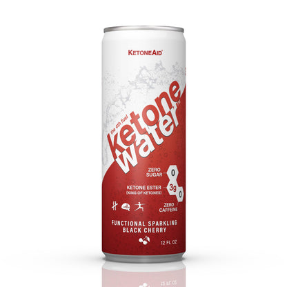 KetoneWater | Functional Sparkling Water w/Ketone Ester (3 Grams) | Black Cherry Flavor