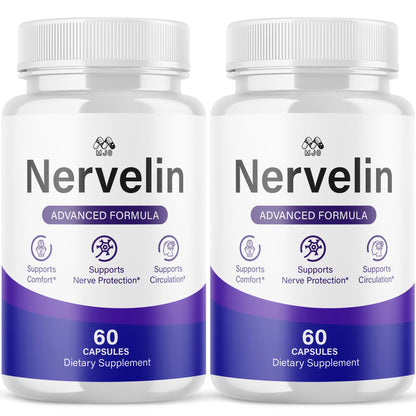 Nervelin Capsules, All Natural Nerve Supplement Pills 1-Pack, 60 Capsules