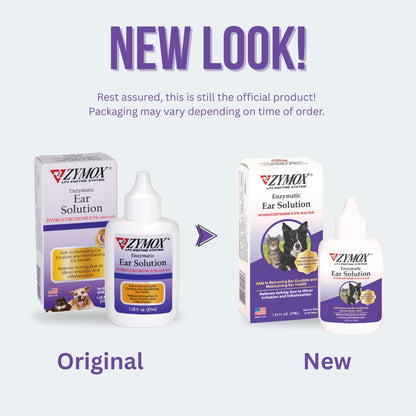 ZYMOX Enzymatic Ear Solution with 0.5-Percent Hydrocortisone | for Dog & Cat, 1.25 oz
