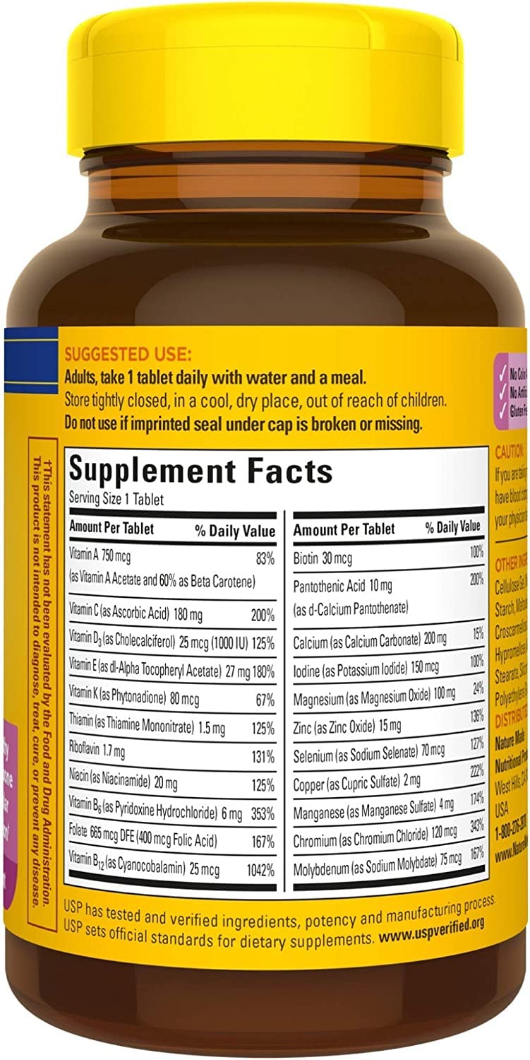 Nature Made Multi for Her 50+ Vitamin/Mineral Tablets 90 ea (Pack of 4)