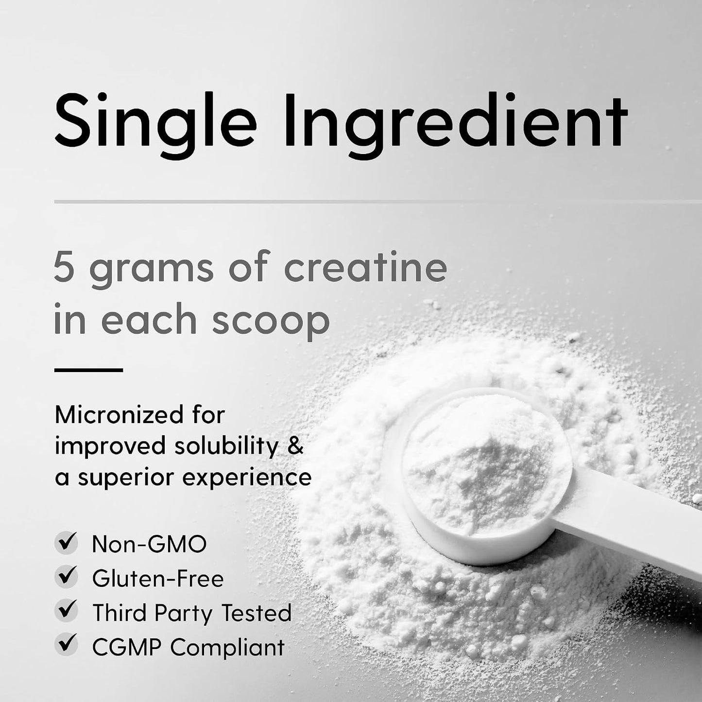 HEARTHY FOODS Creatine Monohydrate Micronized Powder 500G - 100 Servings, 5000mg Per Serving (5g) - for Men & Women Muscle Growth & Recovery - UNFLAVORED