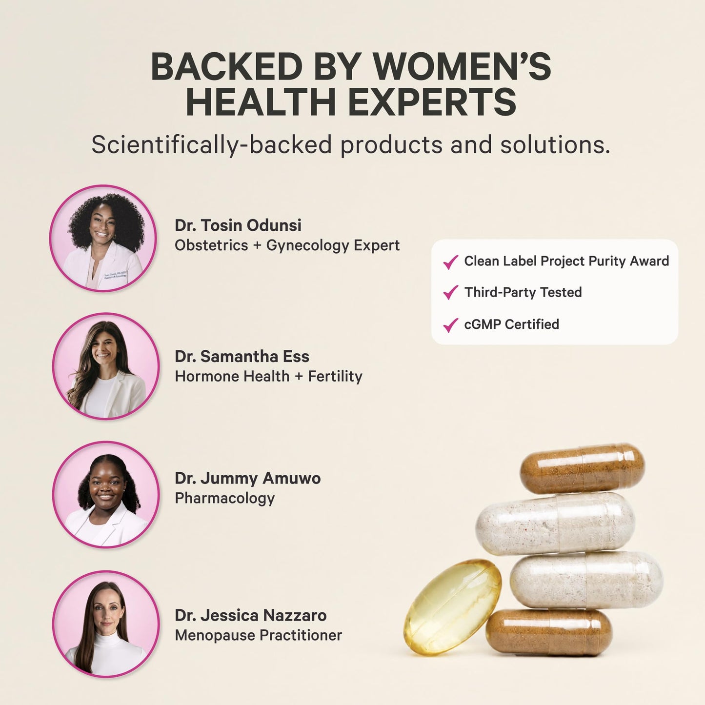 Pink Stork Beef Organ Supplement for Women, Clean Label, 60 Capsules | Grass-Fed Beef Liver Capsules, Iron, B12, CoQ10, Vitamin A, Primal Multivitamin for Hormone + Energy Support