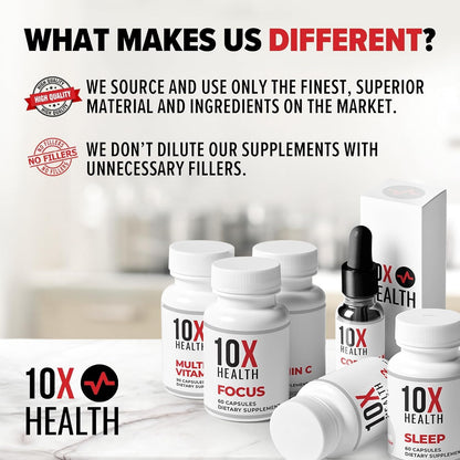 10X Health Mic Chromium - 60 Capsules | Choline Inositol: L-Methionine, Daily Nutritional Support, 60 Capsules, Non-GMO