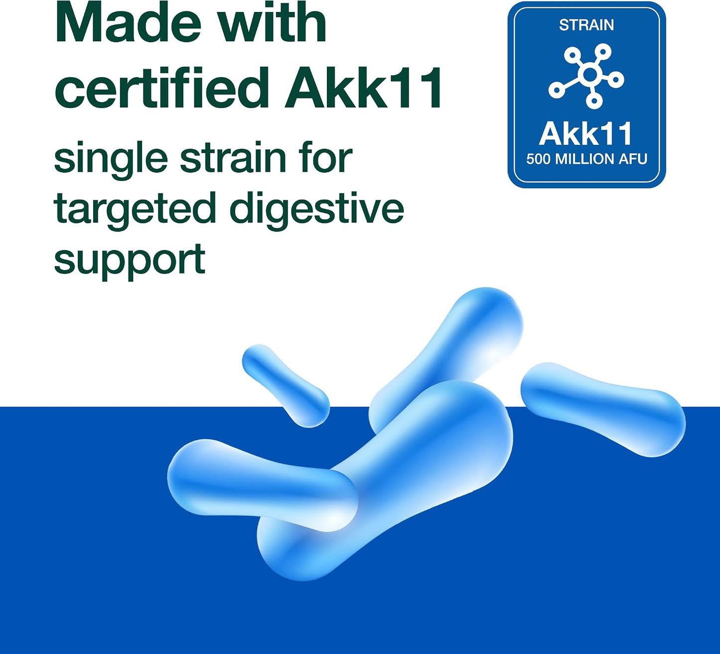 Fresh Nutrition Akkermansia Muciniphila Probiotic 500M AFU for GLP-1 Production - Pre + Probiotic Supplement - 30 Capsules