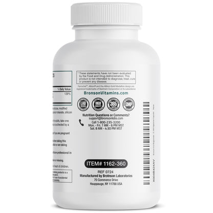 Bronson Iron Bisglycinate 25 mg, 90 Vegetarian Capsules | Gentle on the Stomach, Non-Constipating, Supports Energy & Red Blood Cell Production, Non-GMO, Gluten-Free & Soy-Free