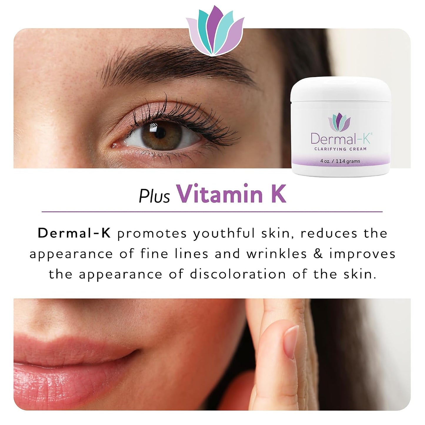 Vitamin K Cream 4 OZ | Hydrating Cream with Antioxidants & Botanicals |Reduce the Appearance of Discoloration, Fine Lines & Wrinkles | Paraben-Free