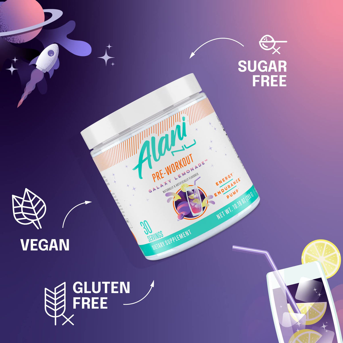 Alani Nu Pre Workout Powder | Amino Energy Boost | Endurance Supple
