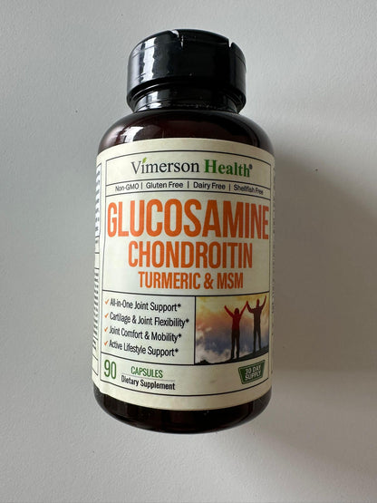 Glucosamine Chondroitin MSM Joint Support Supplement for Women & Men 90 Ct