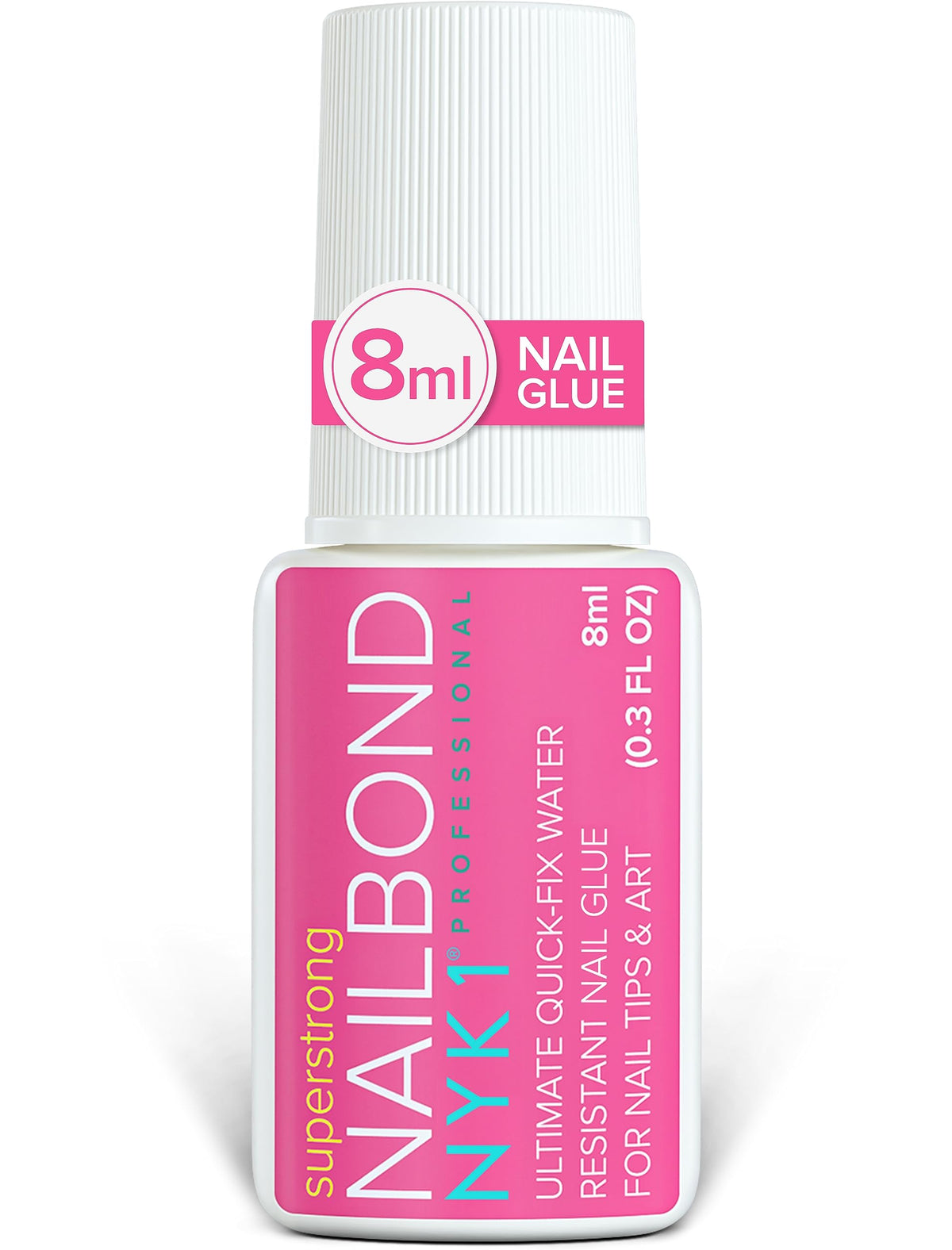 Super Strong Nail Glue For Nail Tips, Acrylic Nails and Press On Nails (8ml) NYK1 Nail Bond 