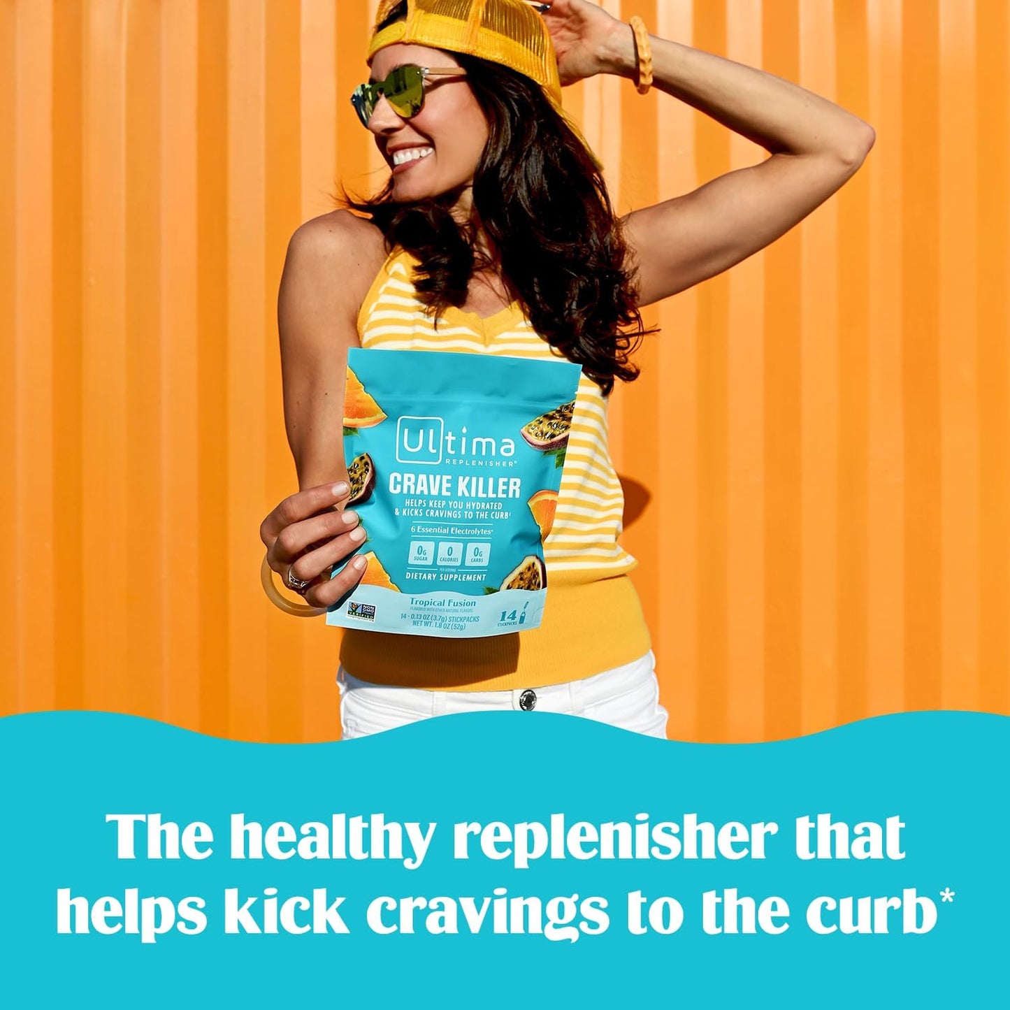 Ultima Replenisher Electrolyte Powder Drink Mix Bundle – Sugar Free – Crave Killer and Gut Health, 14 Stickpacks – 6 Electrolytes and Minerals – Keto Friendly, Vegan, Non-GMO