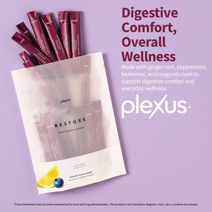 Plexus Restore™ | Includes antioxidants and adaptogenic herbs — formulated for daily wellness and digestive balance