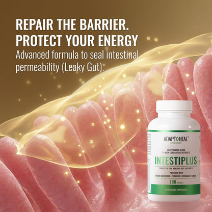 ADAPTOHEAL Intestiplus Adaptogen Gut Support Turmeric (180 Caps)