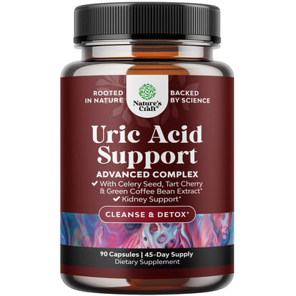 Green Coffee Bean Extract for Uric Acid Cleanse & Detox - Green Coffee Beans with Turmeric, Tart Cherry & Celery Seed for Adults - Uric Acid Flush for Antioxidant Support - Kidney Cleanser - 120 Ct