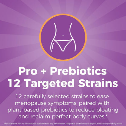 NewRhythm Probiotics 50 Billion CFU 20 Strains, 90 Veggie Capsules and Menopause Probiotics for Women 30 Ct