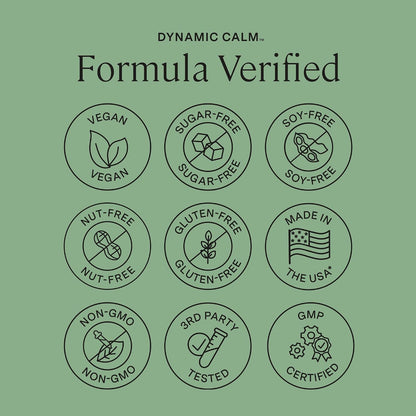 Stonehenge Health Dynamic Calm - 600mg KSM-66 Ashwagandha with L-theanine, Rhodiola Rosea, Holy Basil, and Magnesium Glycinate, Daily Stress and Mood Support, Non-GMO, 60 Vegetarian Capsules