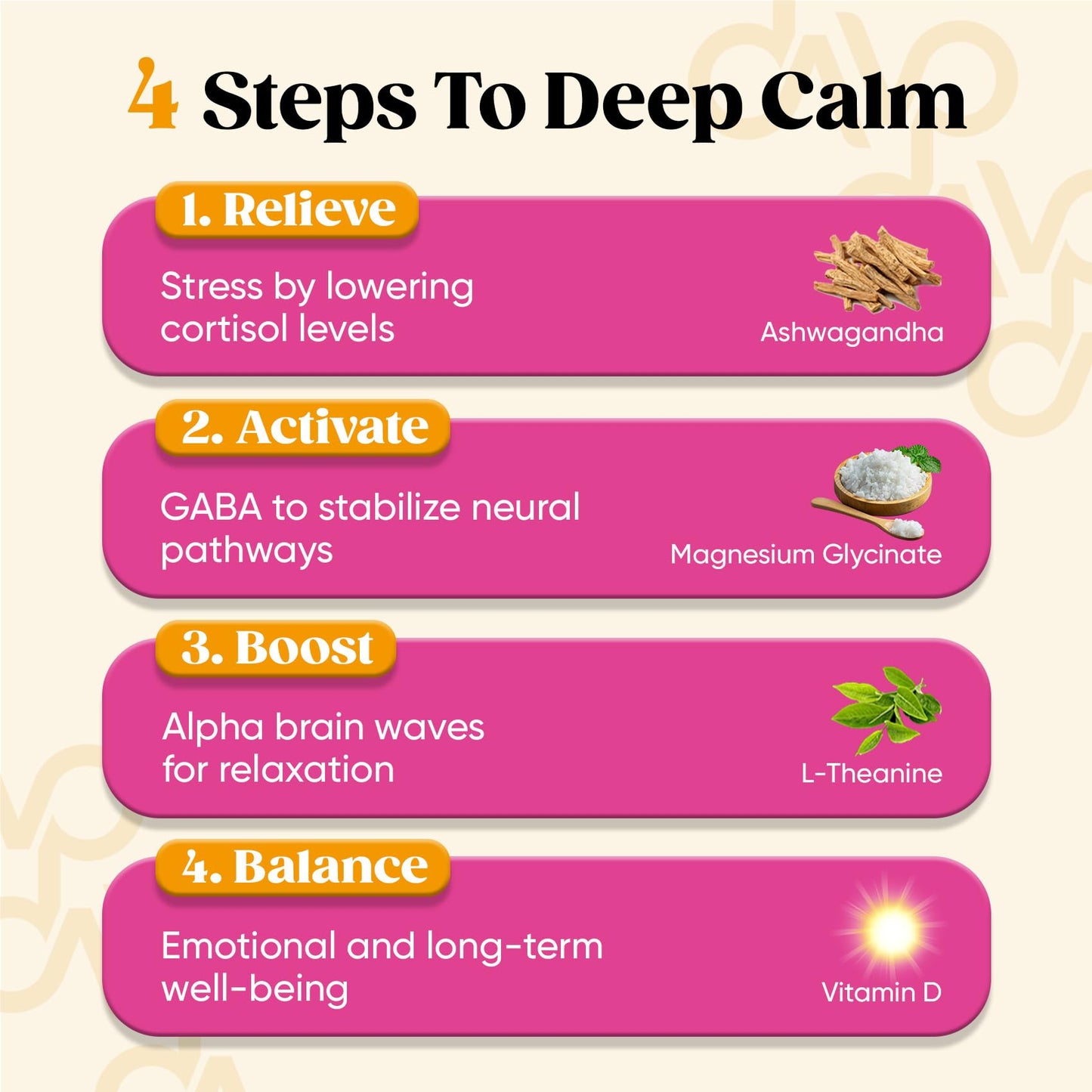 Venture Pal Calm Drink Mix, 12-in-1 Cortisol Reducer & Sleep Aid | Magnesium Glycinate, Ashwagandha, L-Theanine & Vitamin D, Calm Magnesium Powder for Relax & Focus, No Sugar, Non GMO
