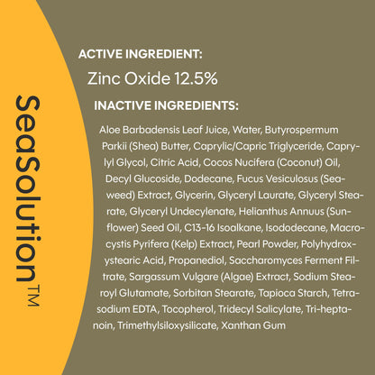 In The Water Mineral Sunscreen SPF 50, Broad Spectrum Zinc Oxide, Daily Sun Protection for Face and Body, Lightweight Formula with SeaSolution™, 3.4 oz