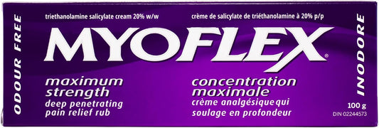 Myoflex Pain Relief Rub | Odourless | Provides Deep Penetrating Relief of Muscle Soreness & Joint Pain | Menthol Free | Stain Free | Non-Greasy | Great for Ages 2+ | 100 Grams (Maximum Strength)