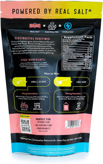 Re-Lyte Hydration Electrolyte Powder Bulk Pouch 175 Servings/Watermelon Lime