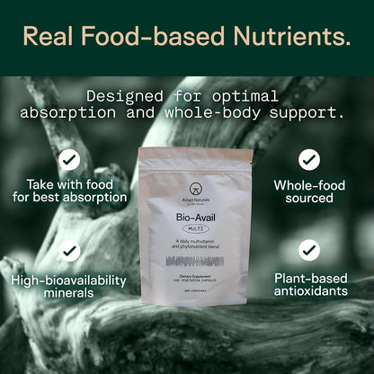 Adapt Naturals Multivitamin for Women & Men, Bioavailable & Easy-to-Absorb | Multivitamin Daily Supplement with Biotin, Niacin, Vitamin A, B, C, D, E, K1, Zinc, Magnesium, Immune Support - 30 Day Supply