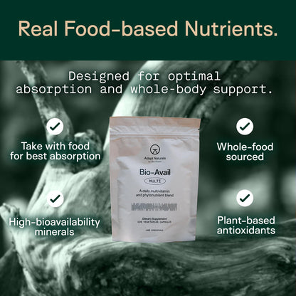 Adapt Naturals Multivitamin for Women & Men, Bioavailable & Easy-to-Absorb | Multivitamin Daily Supplement with Biotin, Niacin, Vitamin A, B, C, D, E, K1, Zinc, Magnesium, Immune Support - 30 Day Supply